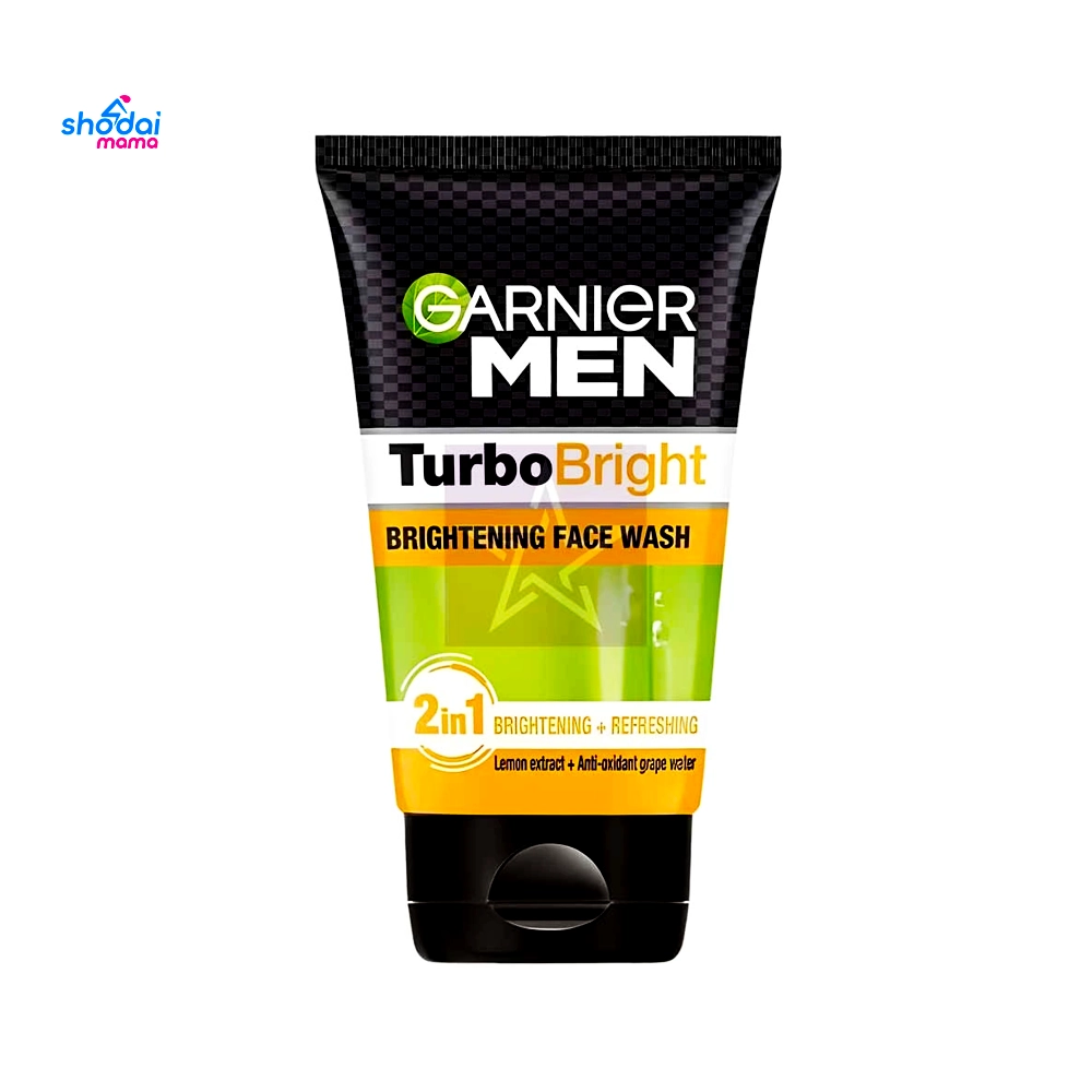 Garnier Men Turbo bright Double Action Face Wash 100gm